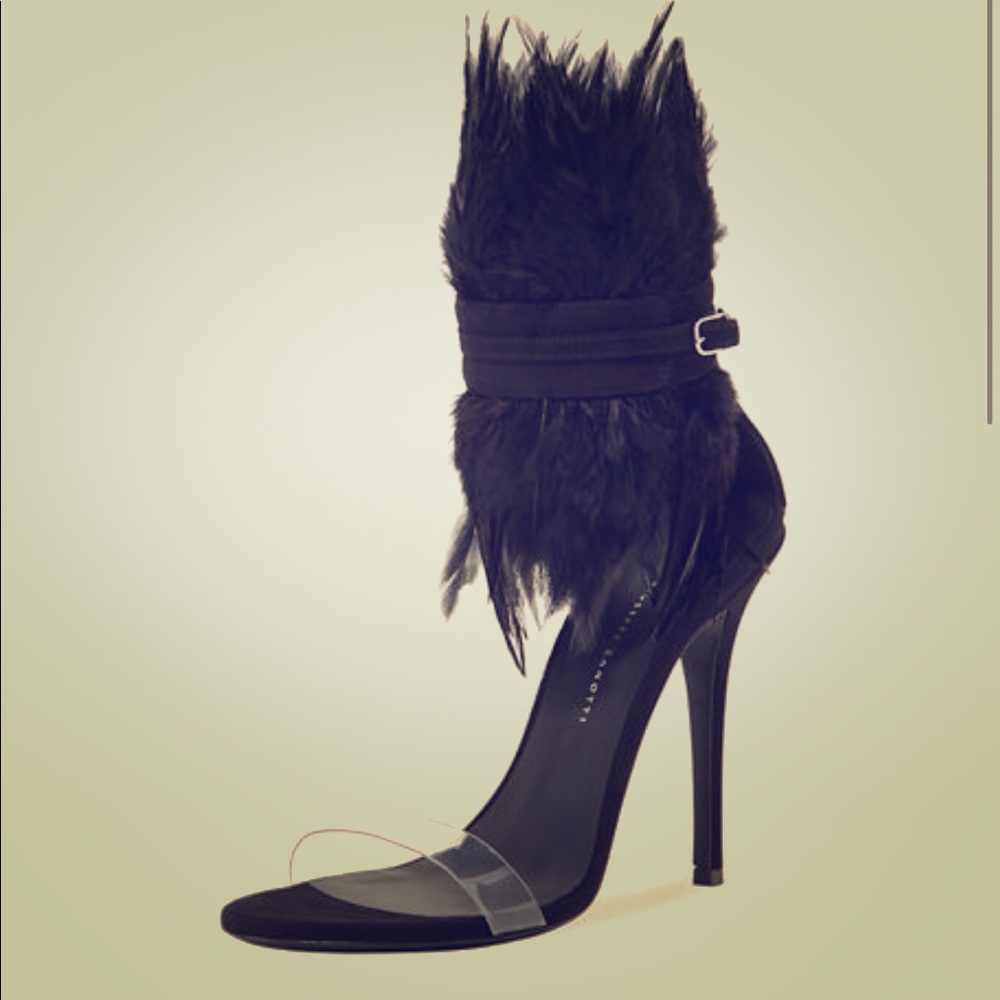 Giuseppe zanotti feather high sole sandals
